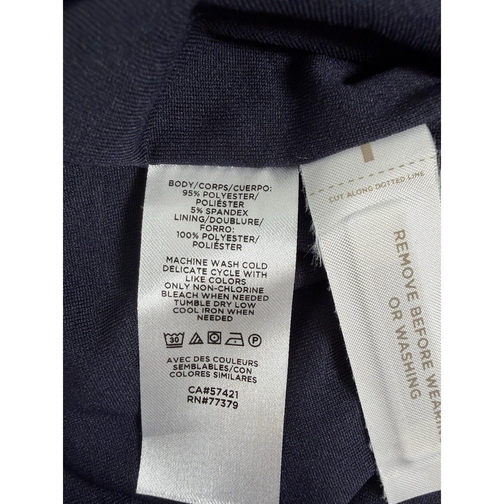 Ann Taylor Wrap Around Dress Sleeveless Stretch Shells Black White Size 8‎ - Picture 3 of 6
